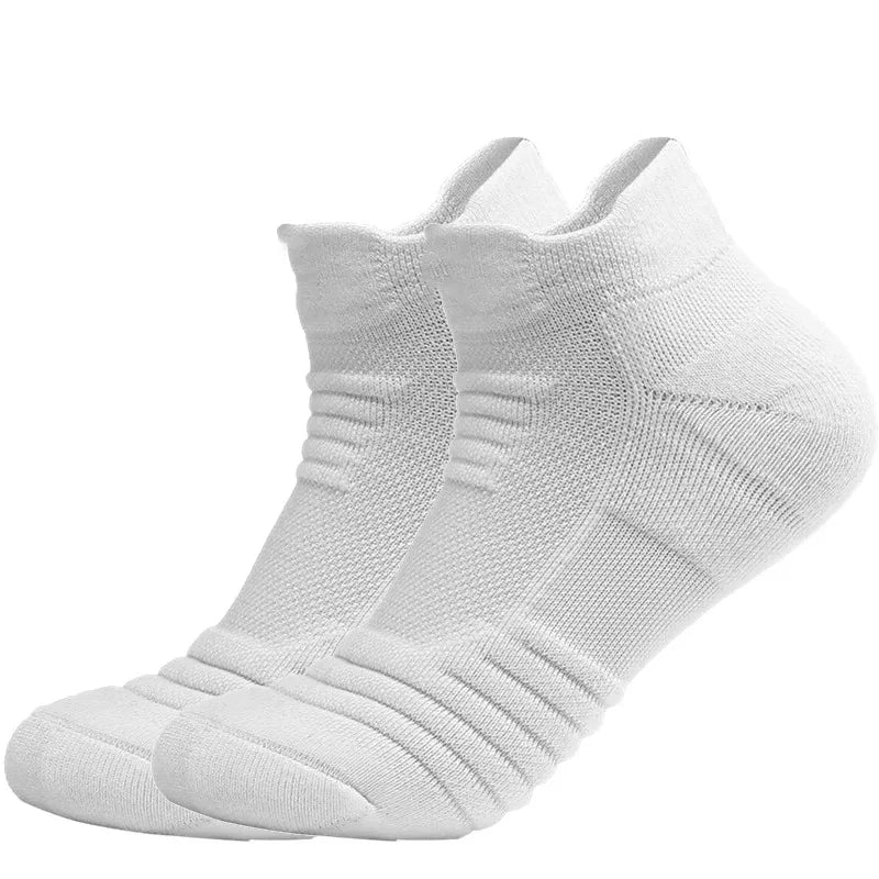 3 Pairs Breathable Mesh Athletic Terry Socks Cushioned Moisture-managing and Durable Reduces Foot for Running Hiking & Sports
