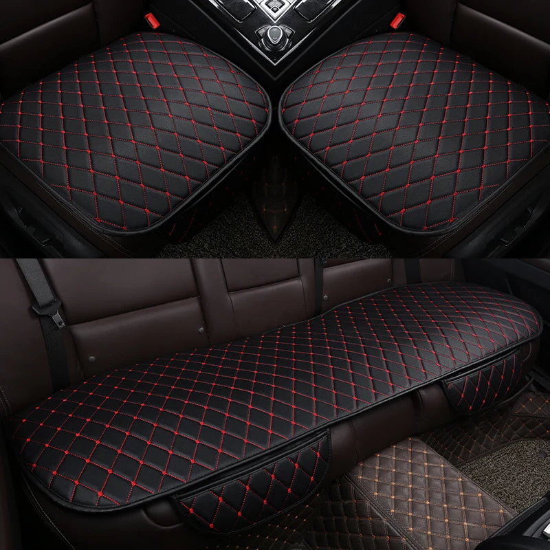 Universal Car Seat Covers PU Leather Seat Cover Auto Interior Accessories Mat Protector Car Leather Support Pad Car Seat Covers