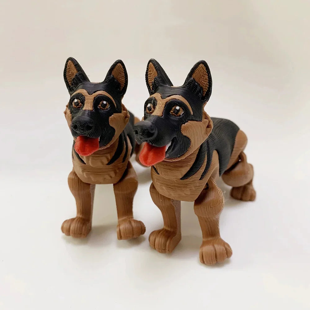 Multi-articulated 3D Printing Articulating Animals Squirrels Foxes Dogs Wolves for Home Desk Decoration Decor Kids Gift
