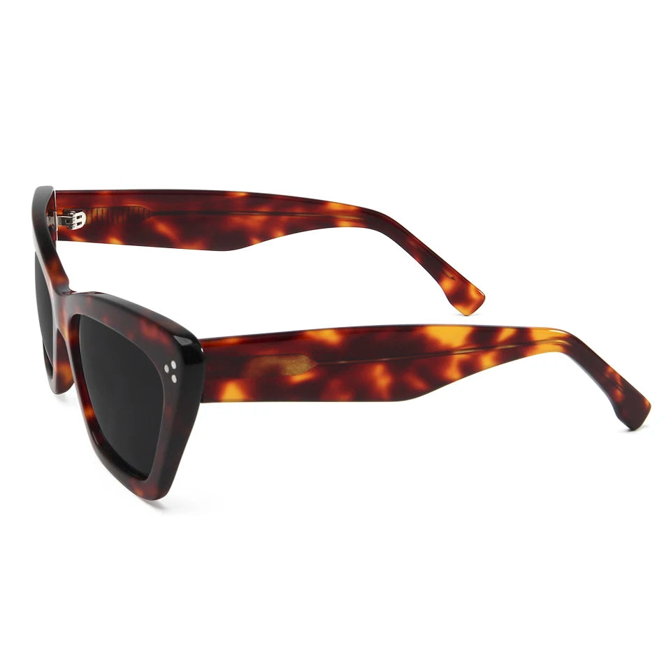 High Quality Acetate Sunglasses Women Cat Eye Trendy Sun Glasses Polarized Gafas De Sol 187S Brand Designer Eyewear Shades UV400