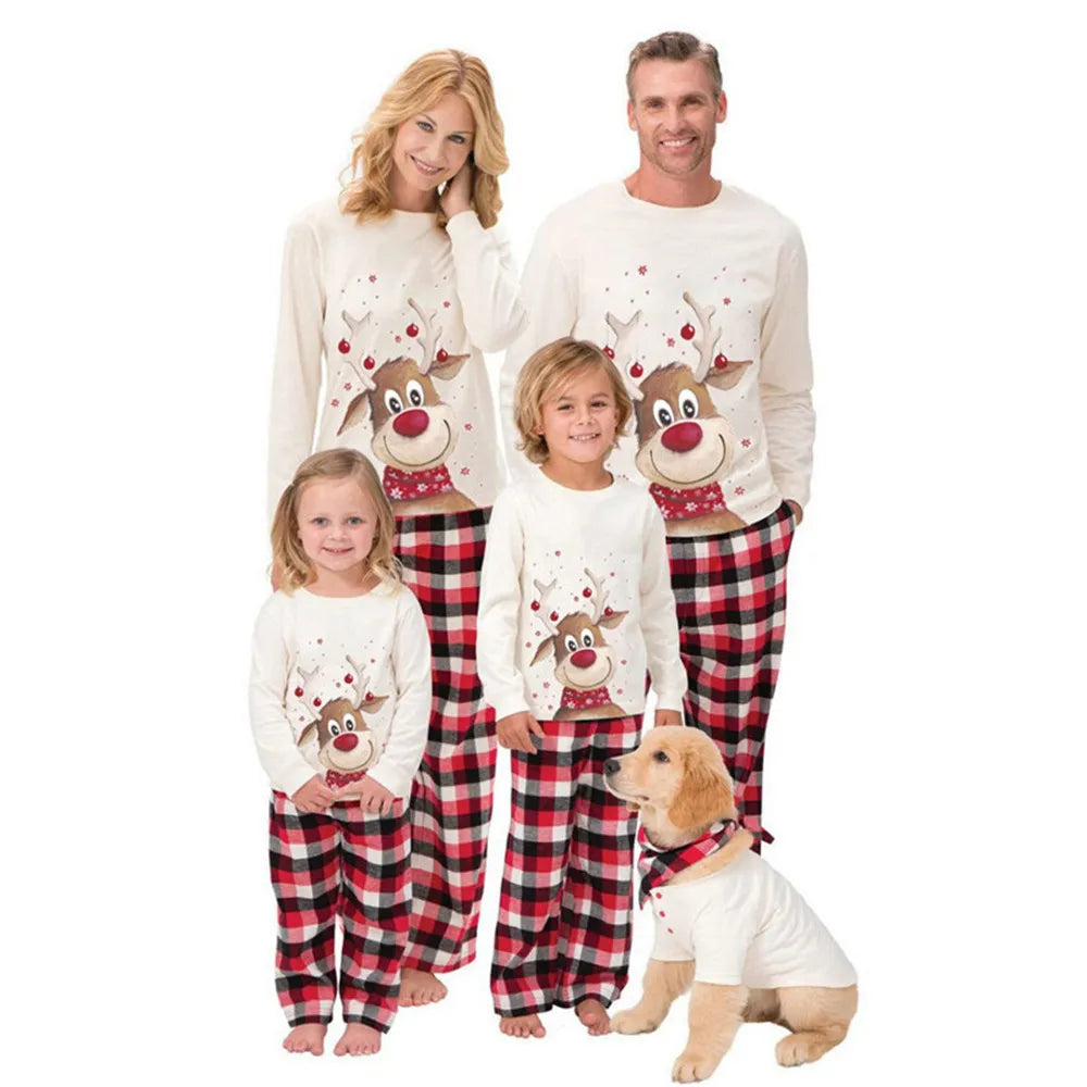2025 New Family Christmas Pajamas Mom Dad Kids Matching Clothing Set Baby Romper Pjs Soft Loose 2 Pieces Suit Homewear Xmas Look