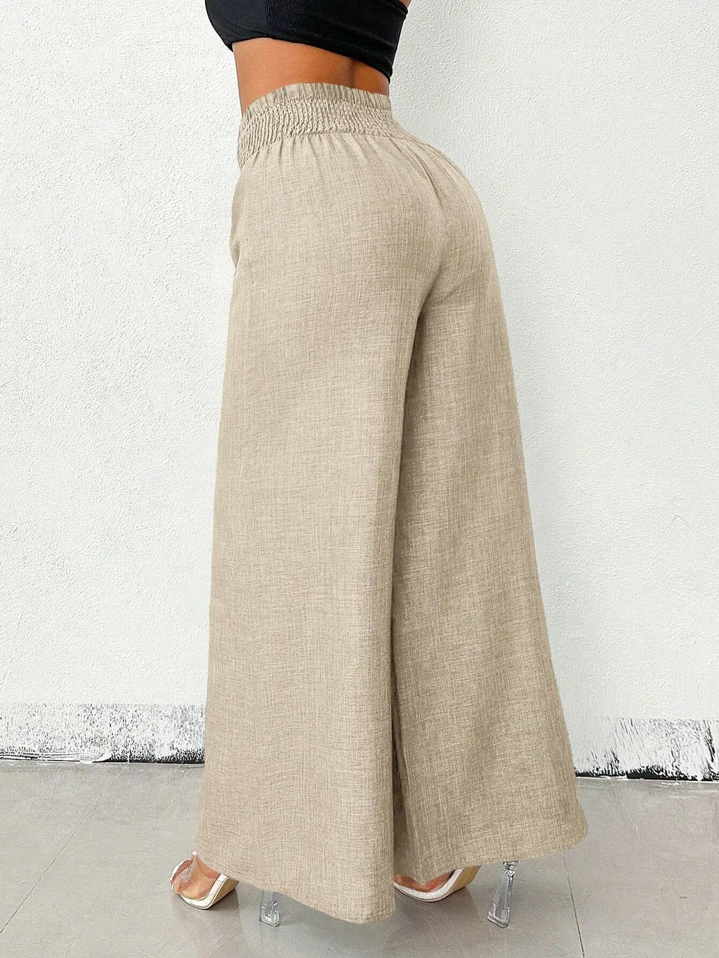 Elegant Solid Wide Leg Pants Fashion