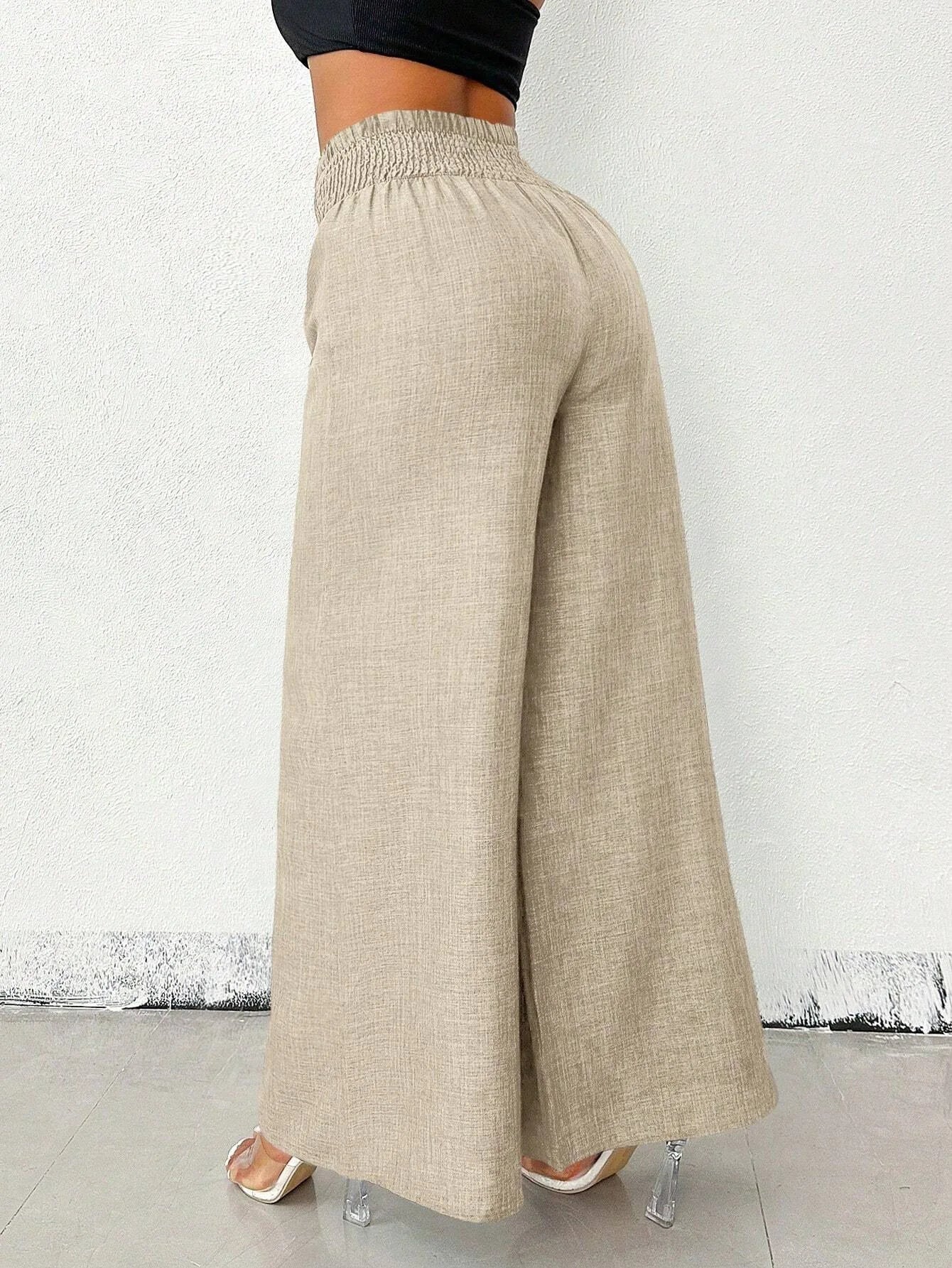 Elegant Solid Wide Leg Pants Fashion