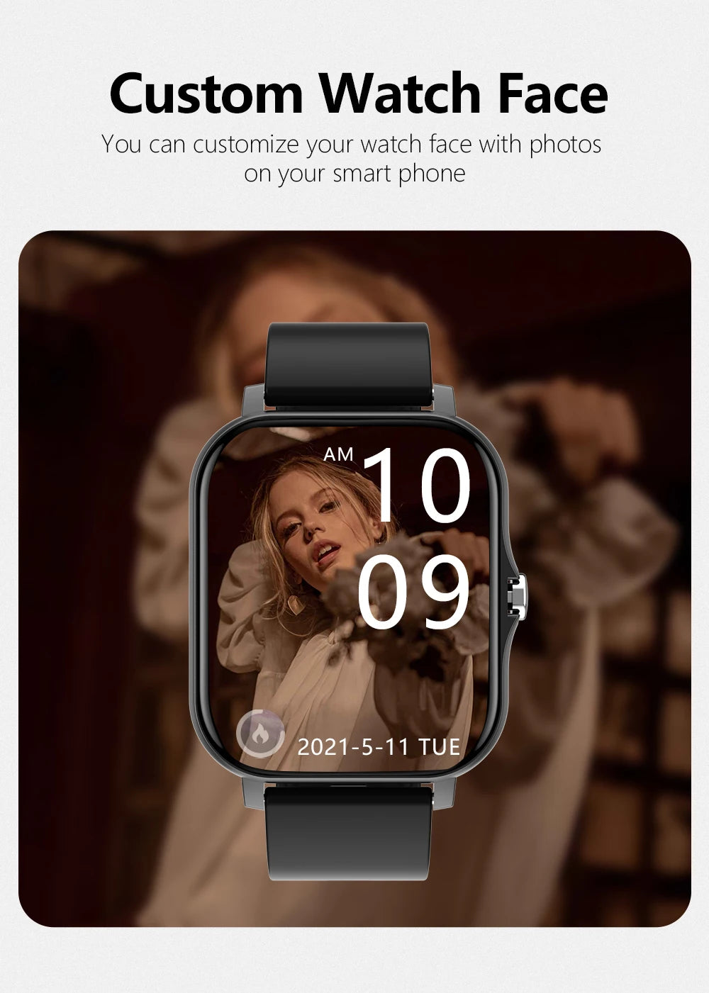 Smart Watch For Men Women Kids Message Remind Music Control Sport Step Calories D13 Smartwatch Alarm Clock 116Plus