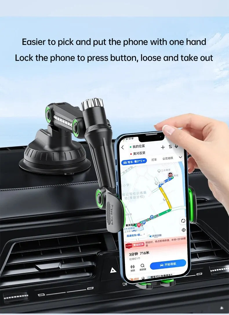 Suction Cup Phone Holder Windshield/Dashboard/Window, Universal Suction Cup Car Phone Holder Mount with Sticky Gel Pad, Compatib