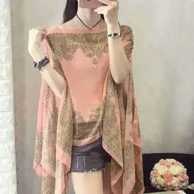 Fashion Woman Scarf Shawl Beach Cover-Ups Blouses Sun Protection Cardigan Summer Beach Holiday Cardigan Women Long Blouses Tops
