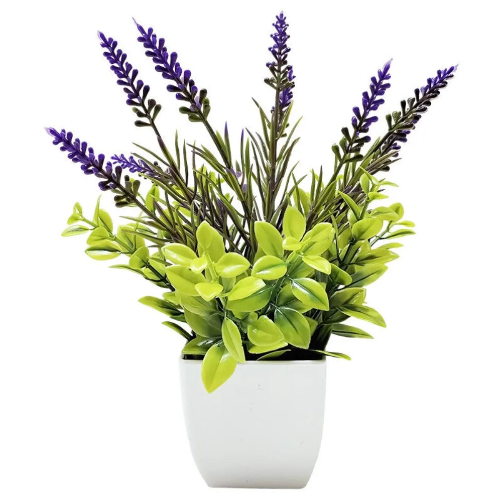 False Plants With Pot Potted Flowers Table Pulp Pot Garden Outdoor Decor