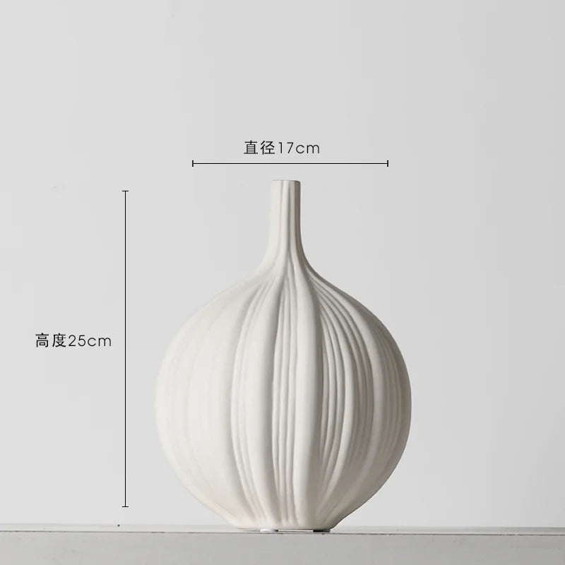 Elegant Ceramic Vase Decoration Dry Flower Arranger