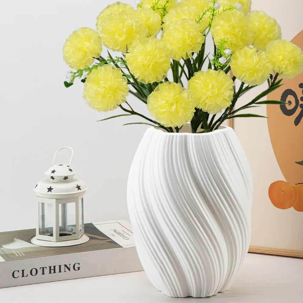 Modern Wave Shaped Plastic Vase