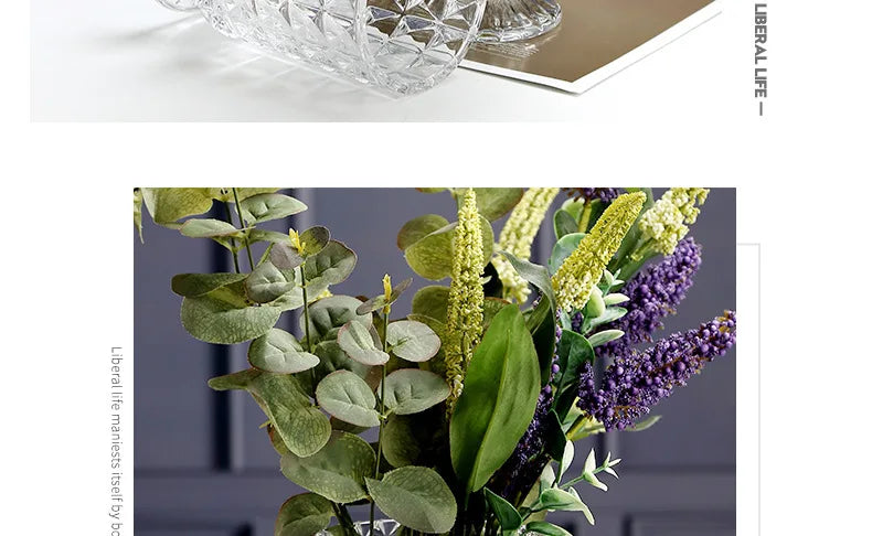Embossed Vase Glass Crystal Net Red French High-quality