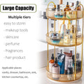 Rotating Makeup Organizer for Vanity 3 Tier, High-Capacity Skincare Clear Make Up Storage Perfume Cosmetic Dresser Countertop