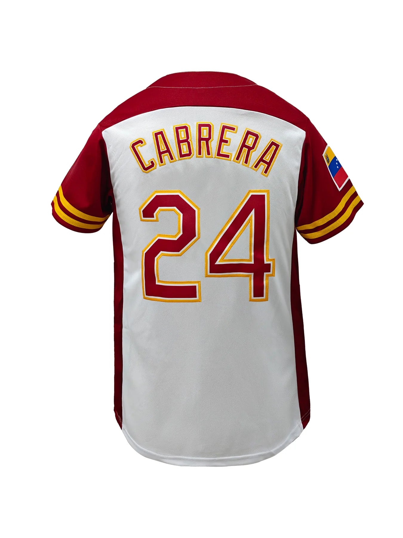 Men's Breathable Baseball Jersey V-Neck Short Sleeve "Venezuela" Embroidery, Breathable Loose Fit Baseball Shirt for Casual Wear
