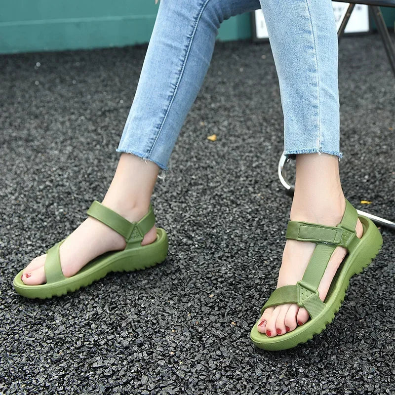 New Fashion Platform Sport Casual Flat Sandals Non-slip Outdoor Beach Sandalias Chaussure Femme