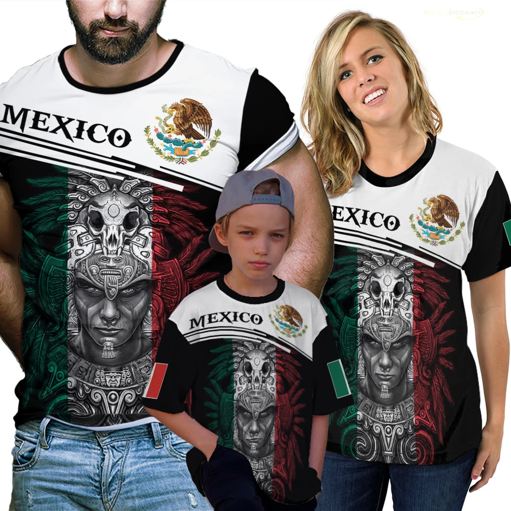 Mexico Jersey T Shirt Summer Outdoor Sports Football Uniform Mexican Mexican Flag Independence Day Gifts Short Sleeved T-shirts