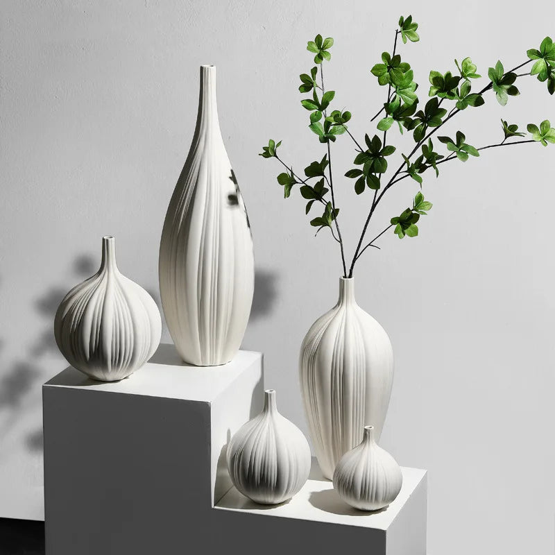 Elegant Ceramic Vase Decoration Dry Flower Arranger