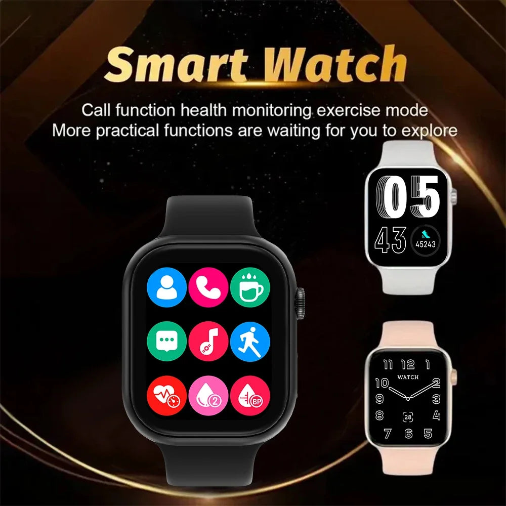 Smartwatch For Men Android IOS Phone 1.73" Screen Bluetooth Call Blood Oxygen Pressure Monitoring Smart Watch Women