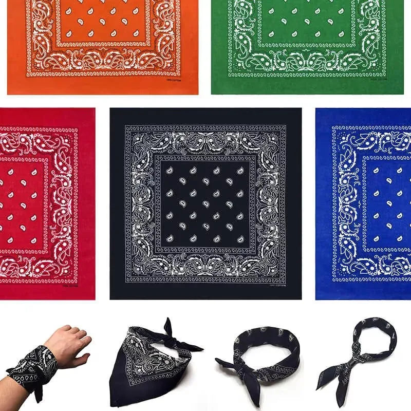 1/2pcs Hip Hop Bandana Man Women Fashion Outdoor Headbands Hair Band Wrist Wraps Hair Scarves High Quality Hair Accessories