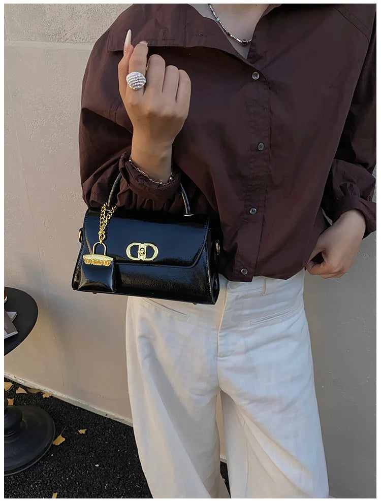 Famous Designer Leather Shoulder Bag For Women - Classic Elegant Handbag Messenger Bag Ladies Luxury Brand