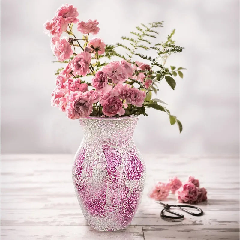 Bohemian Mosaic Glass Vases