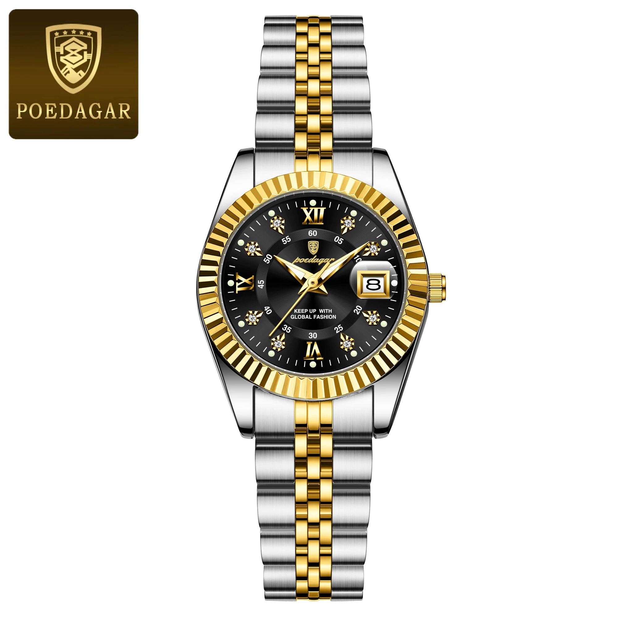 Women's Luxury Quartz Watch – Waterproof Luminous Stainless Steel Ladies Wristwatch
