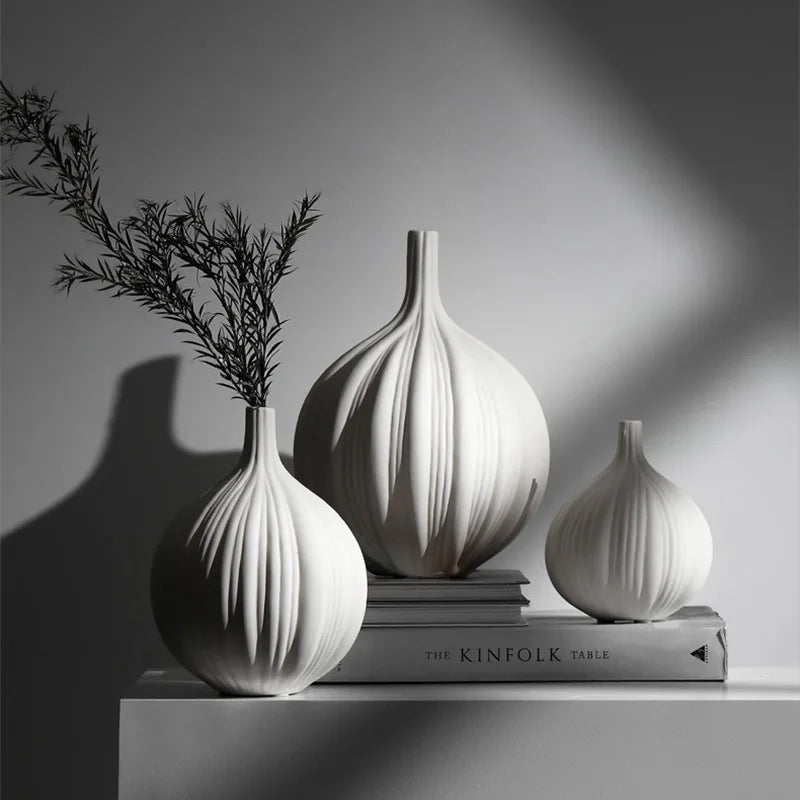 Elegant Ceramic Vase Decoration Dry Flower Arranger