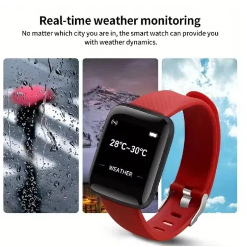 Smart Watch For Men Women Kids Message Remind Music Control Sport Step Calories D13 Smartwatch Alarm Clock 116Plus