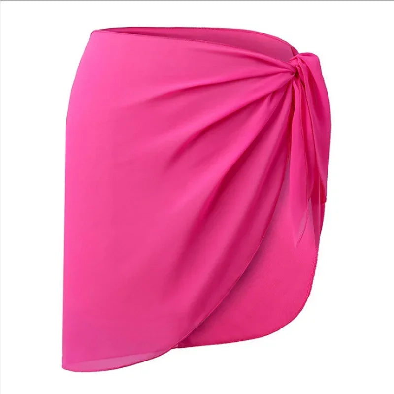 Pareo Scarf Bikini Cover-Ups Wrap for Women Chiffon Swimwear Cover Up Wraps Beach Sexy Skirts See-Through Scarf Cover Up Dress