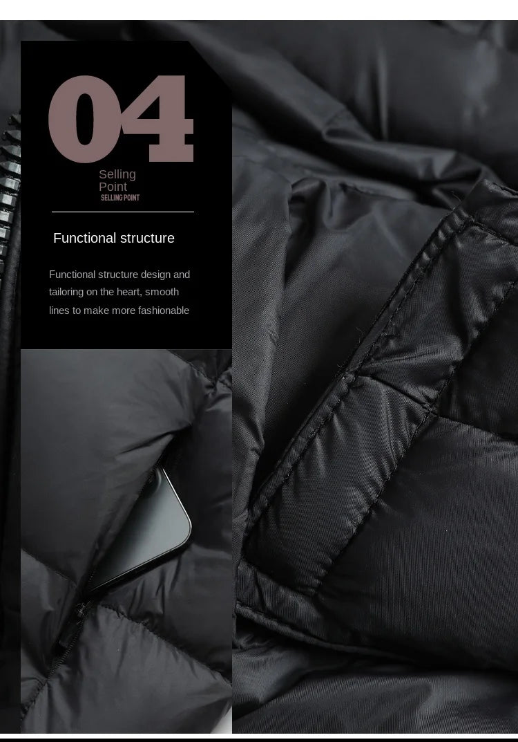 Autumn Winter Men Down Vest Casual Fashion Business British Coat Warm White Duck Down Trend Versatile Male Hooded Jacket Top New