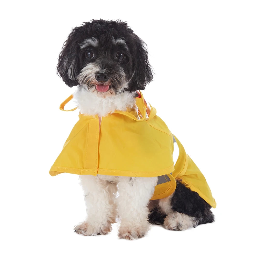 Fashionable Reflective Pet Dog Raincoat Cute Animal Raincoat Pet Hooded Waterproof Jacket Clothes Dog Clothes for Big Dogs