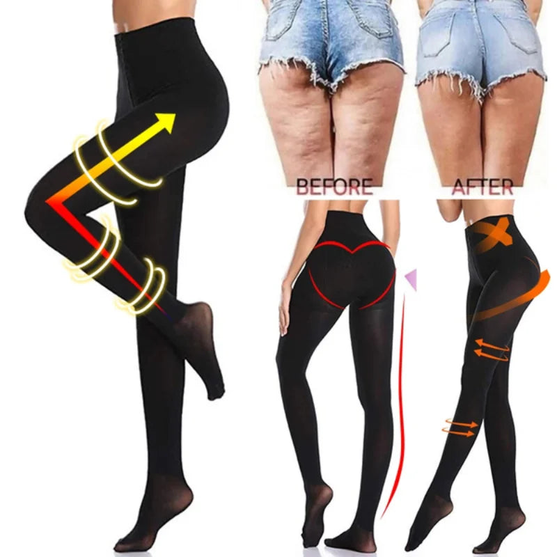 Varicose Veins Fat Calorie Burn Leg Shaping Stovepipe Socks Women Slim Tights Compression Stockings Pantyhose Foot Care Socks