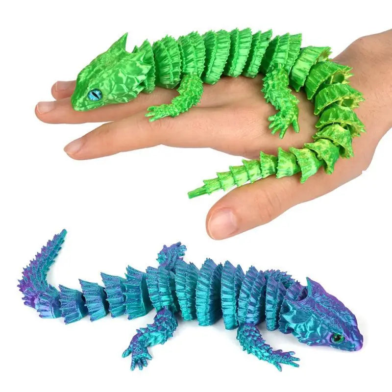 3D Printed Crocodile Articular Movable Funny Gifts Rotatable Office Home Desktop Decorations Crafts Decor Игрушки Для 3D-печати