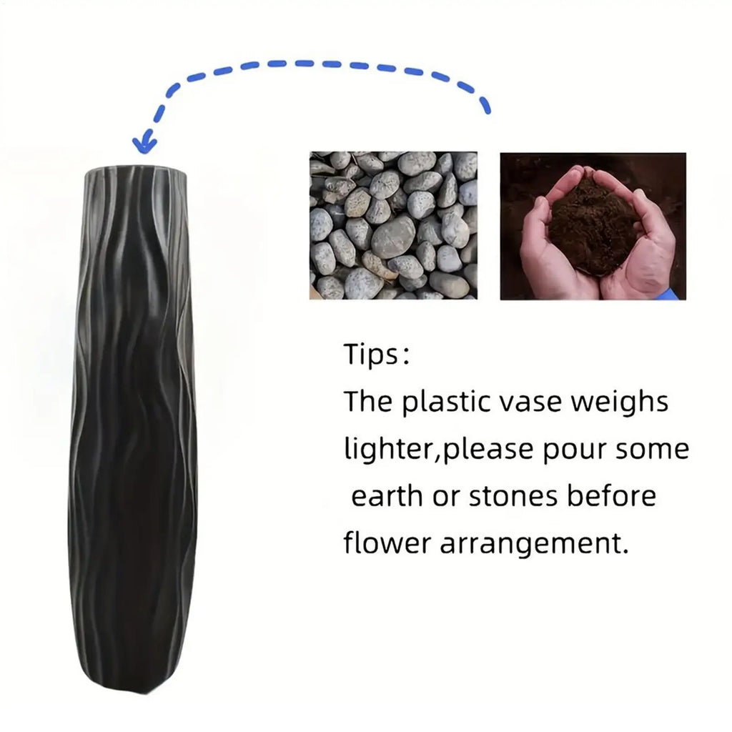 Tall Vases for Floor Textured Standing Decoration