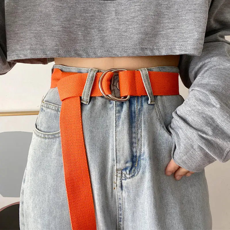 Belt for Men Women Universal Double Buckle Multifunctional Belts Unisex Fashion No Punching Waistband Jeans Decoration