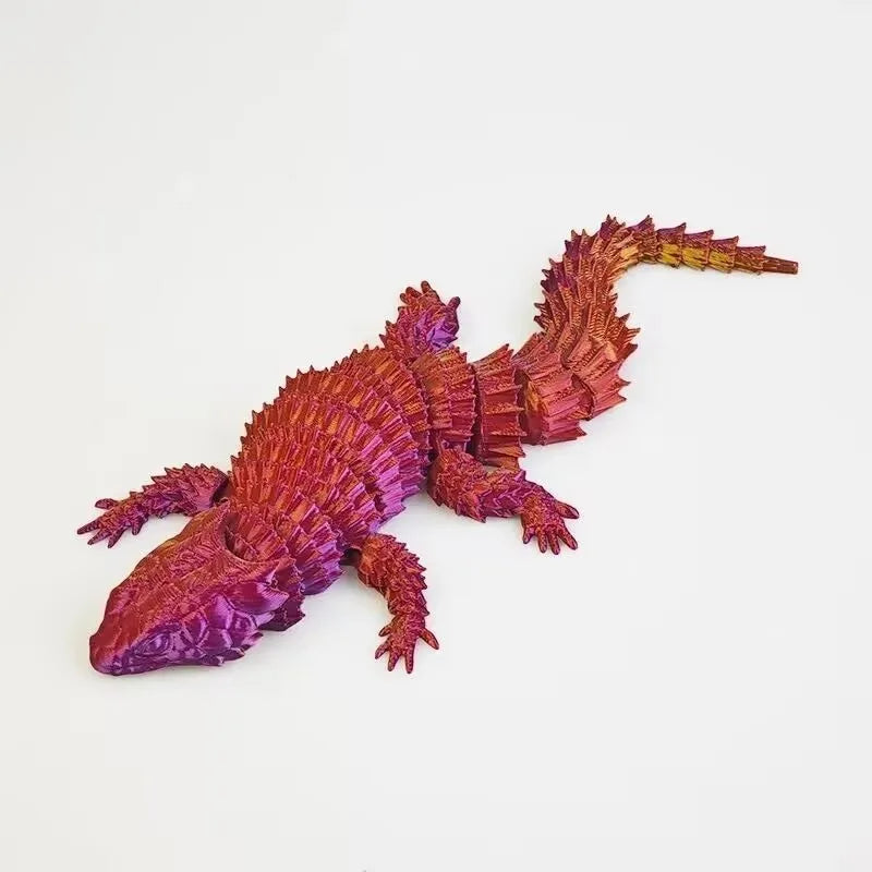 3D Printed Crocodile Articular Movable Funny Gifts Rotatable Office Home Desktop Decorations Crafts Decor Игрушки Для 3D-печати