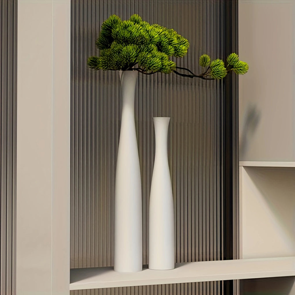 Modern Ceramic Vase White Black Plants Ornaments Minimalist Vase for Living Room