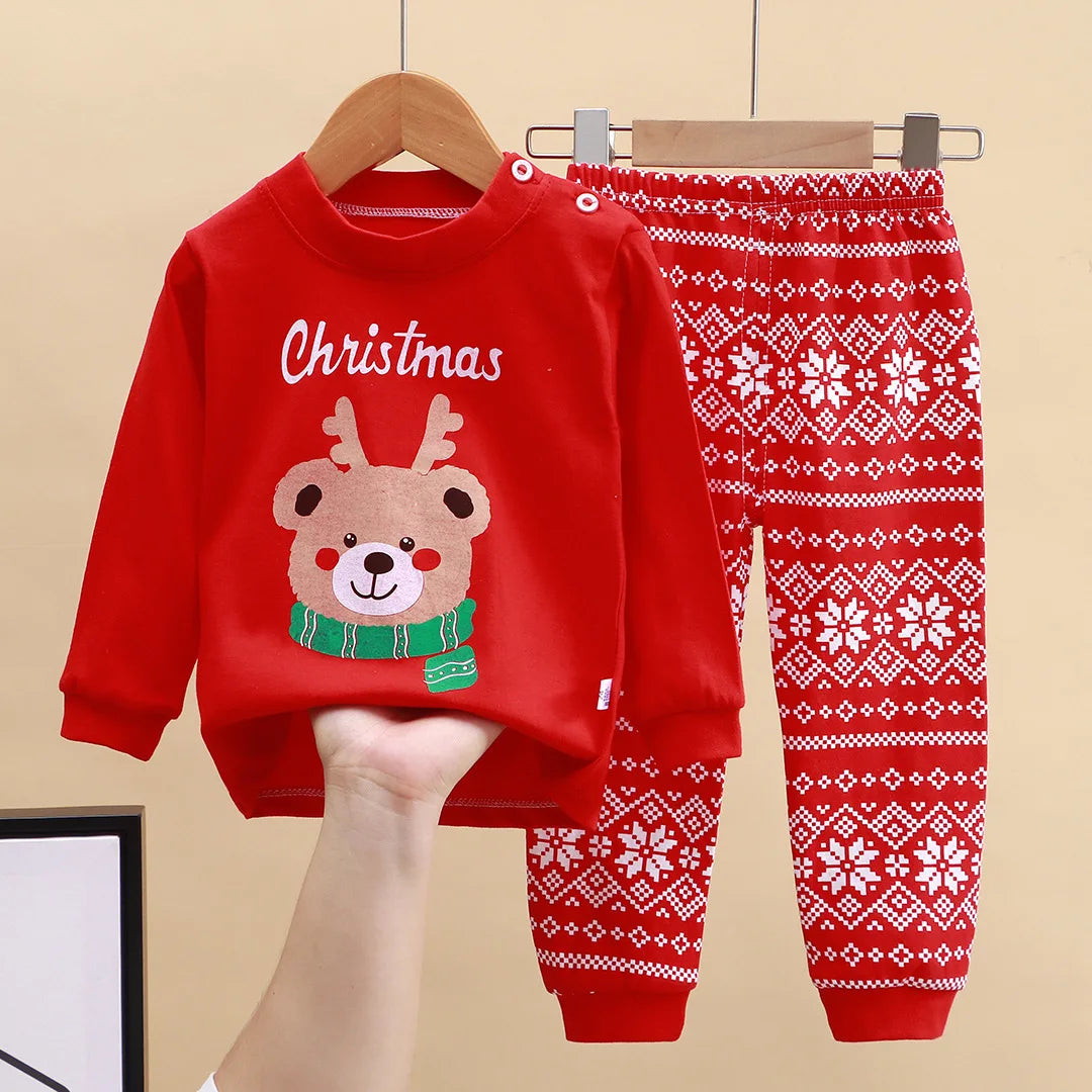 Children's clothes Christmas Cotton Pajama Set for boys, fully printed Children's sleepwear Set for 1-8 Years