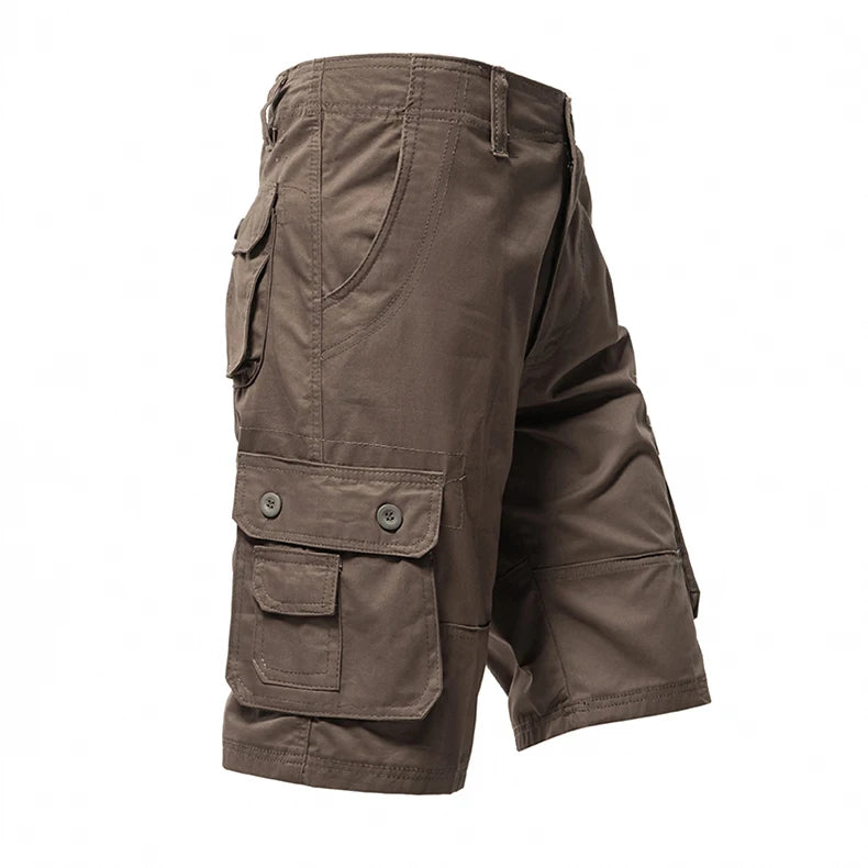 Cargo Knee Shorts Men Sports Casual Bermuda Shorts Plus Size Cotton Half Pants Golf Straight Running Gym Shorts Pants