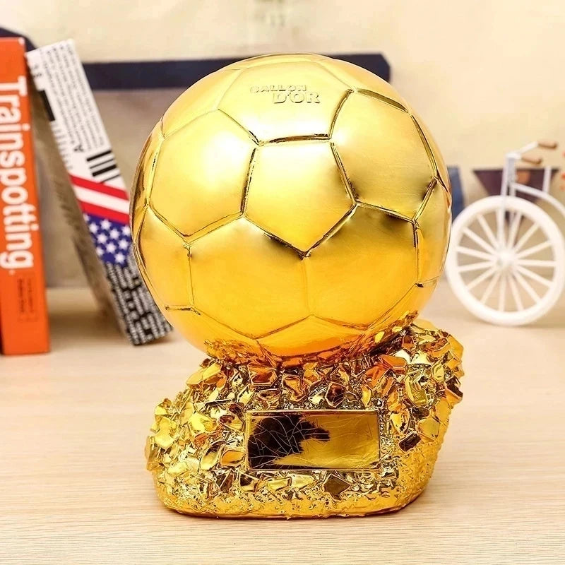 15/20/25cm Soccer Trophy Golden Ball Golden Ballon Football Excellent Player Award Competition Honor Reward Spherical Trophy