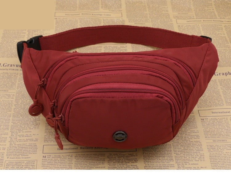 Unisex Waist Bag Multi-Functional Large Capacity Water Repellent Outdoor Sports Mobile Phone Wallet Oxford Cloth Cashier Bag