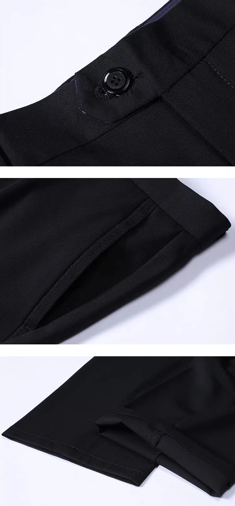Men's lightweight business casual pants with micro elasticitymen's quick drying pantsnew straight leg office black deep bluepant