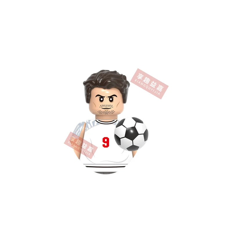 2026 NEW World Famous Football Players Figurine Messi Ronaldo Neymar Lewandowski Mini Action Building Block Model Toy Kids Gifts