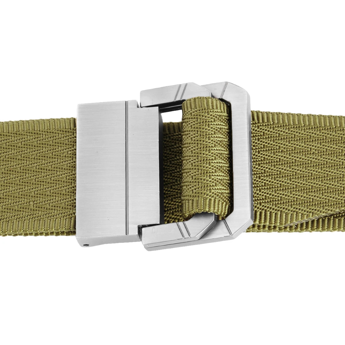 Male Belt Fashion Casual Nylon Fabric Belt Strap Double Loop Buckle Belt Long Waistband Solid Color For Jeans Pants