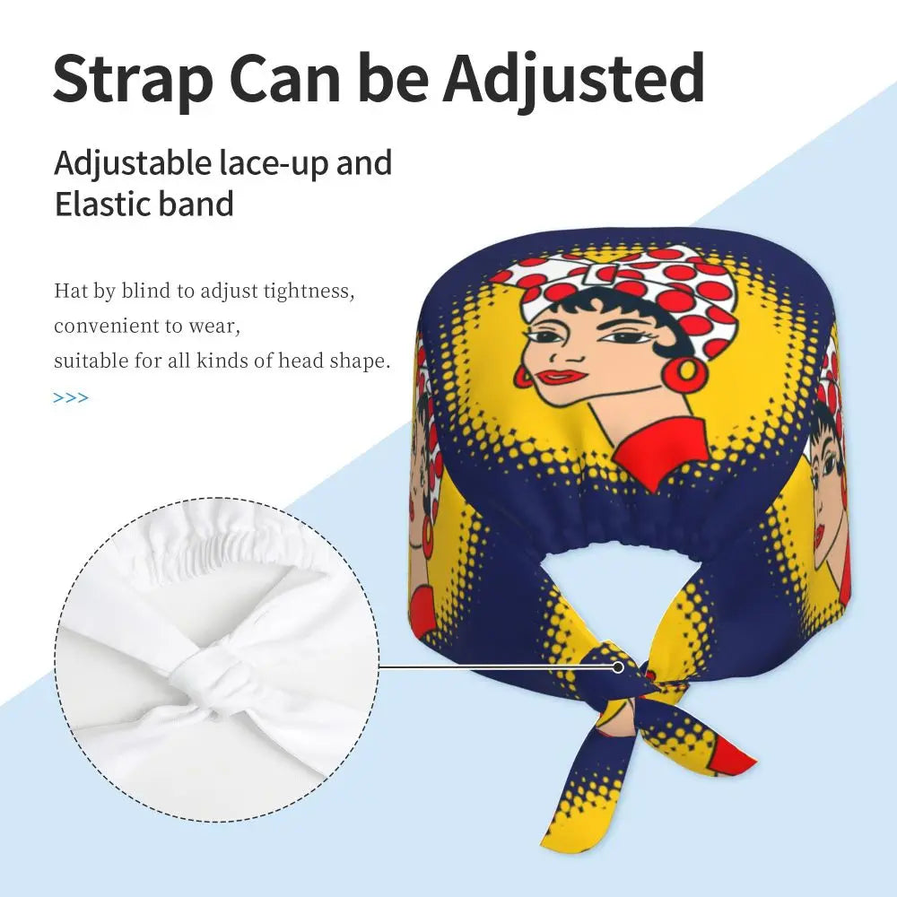 Custom Flour Bread VZLA Venezuelan Working Hat Women Men America VZLA Surgical Hat Scrub Nursing Doctor Surgeon Cap for Dentist