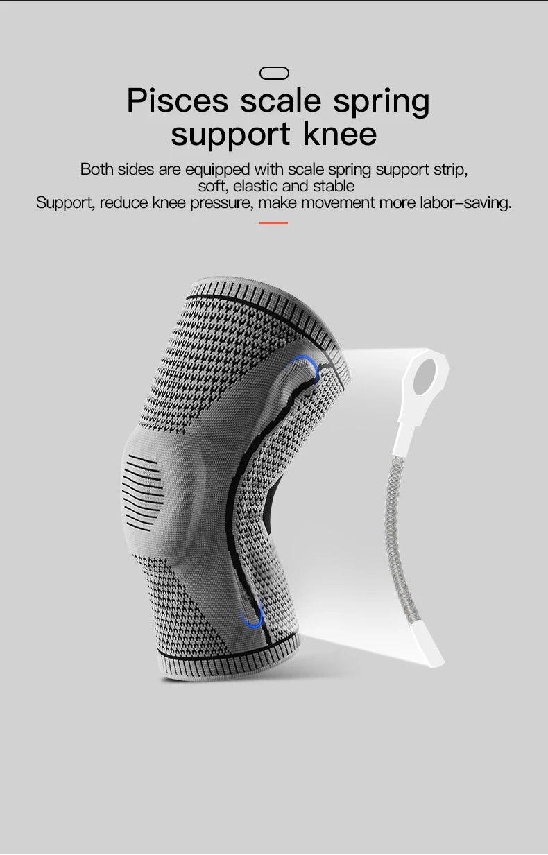 1/2 PC Knee Pads Strap Patella Medial Support Meniscus Silicone Compression Protection Sport Knee Braces Basketball Running Prot