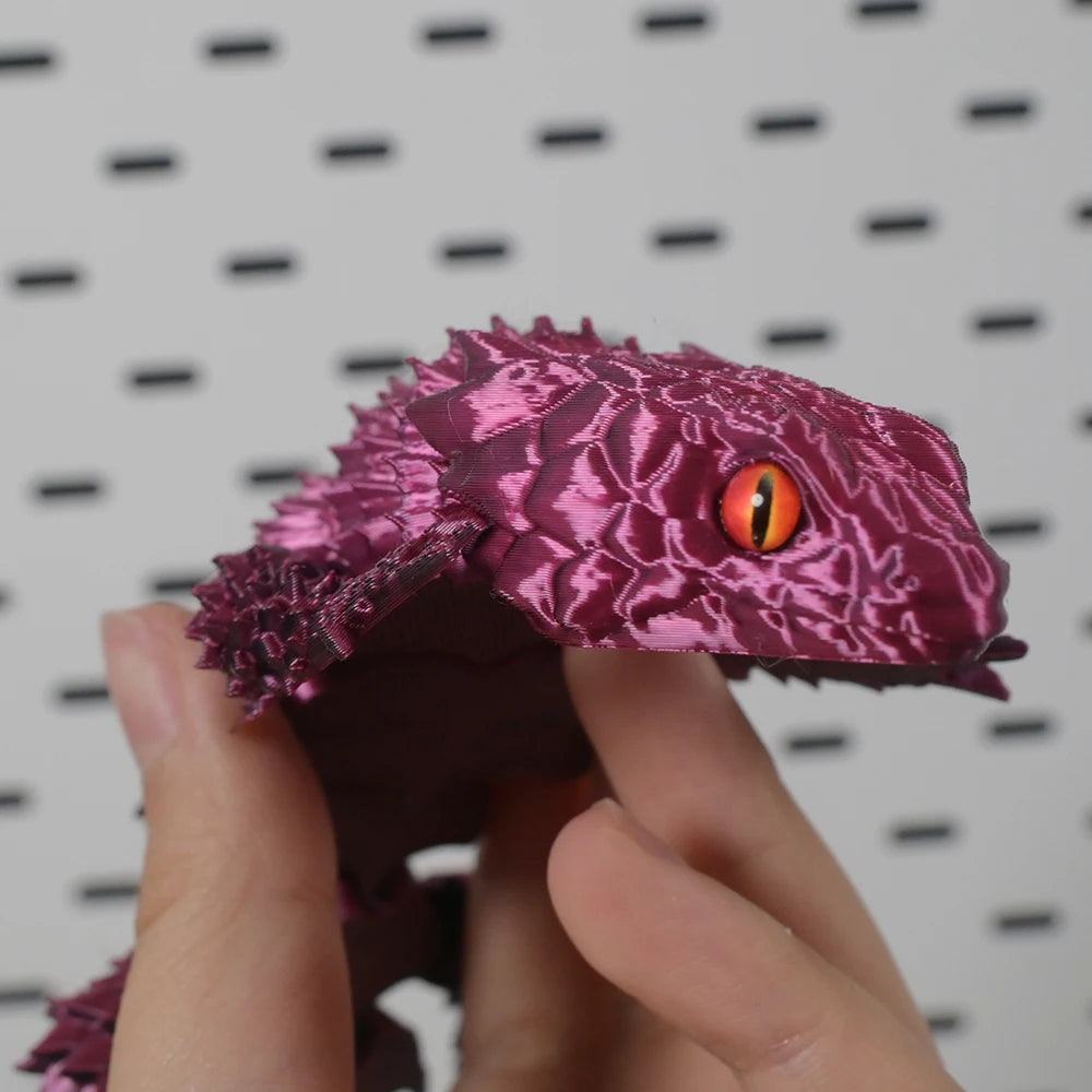 3D Printed Lizard Statue, Flexible 3D Printed Animal, Colorful Figurines Statue, Gifts