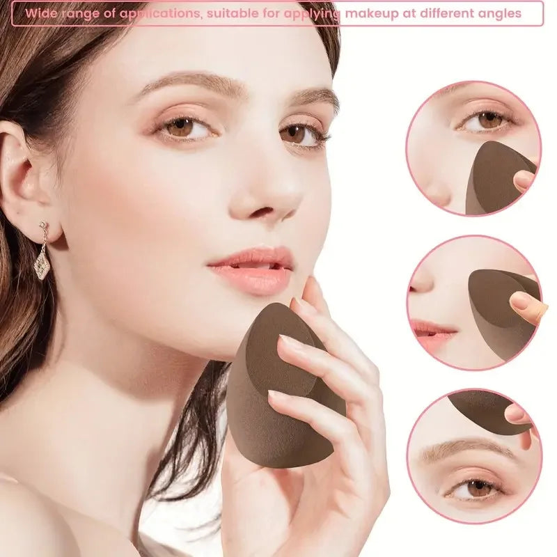 12-Pack Coffee Color Beauty Blenders - Flawless Foundation Application for Holiday Parties - Makeup Sponge Set