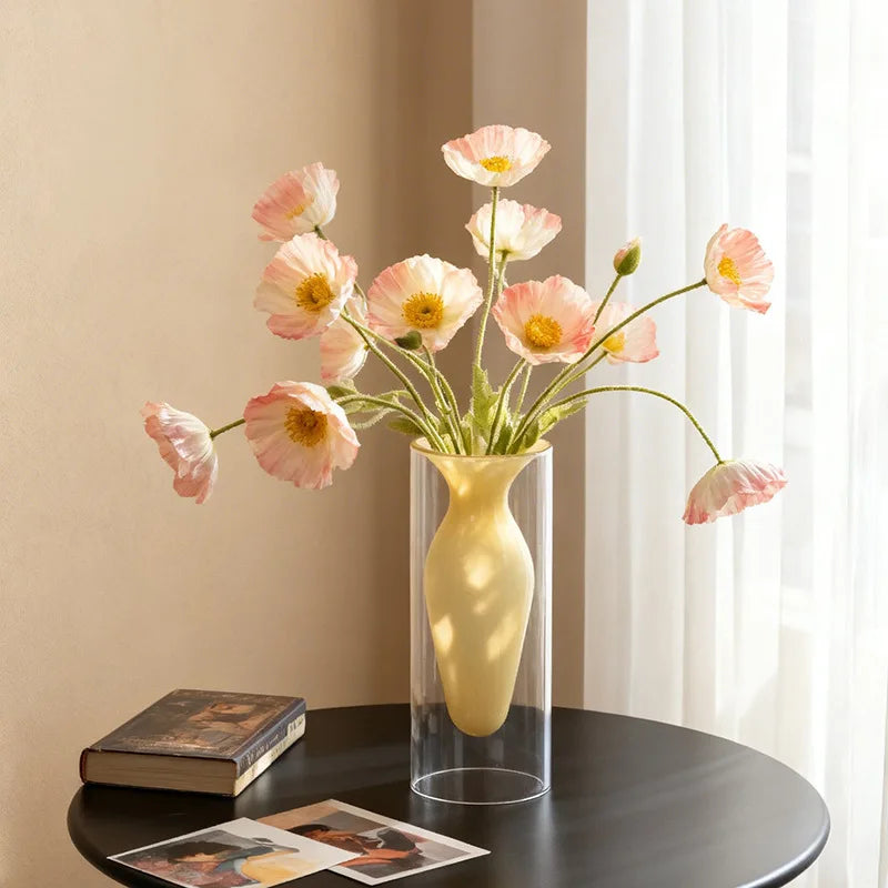 Modern Double-layer Transparent Glass Vase