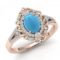High end retro style zircon ring imported carved palace style ring holiday promotion jewelry banquet anniversary versatile
