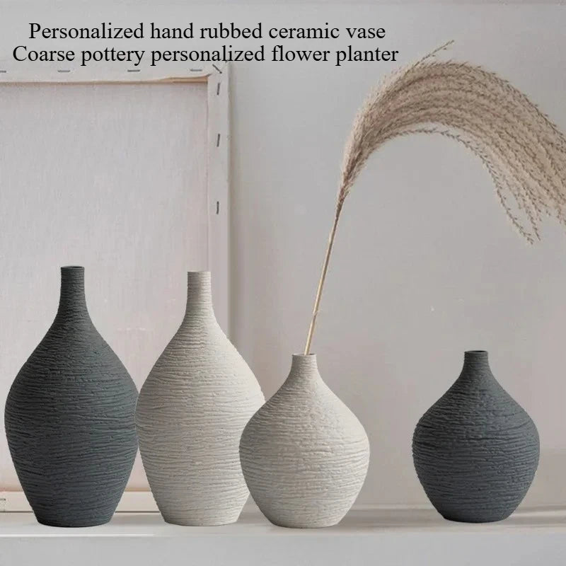 White Ceramic Vase Decoration for Home
