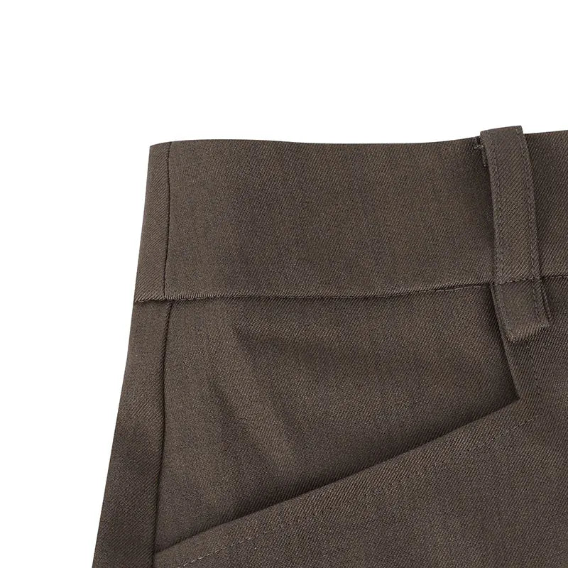 Women Suit Pants Autumn New Streetwear Fashion Casual Slim Pockets Zippers Trousers Solid Elegant Lady Versatile Pants Clothing